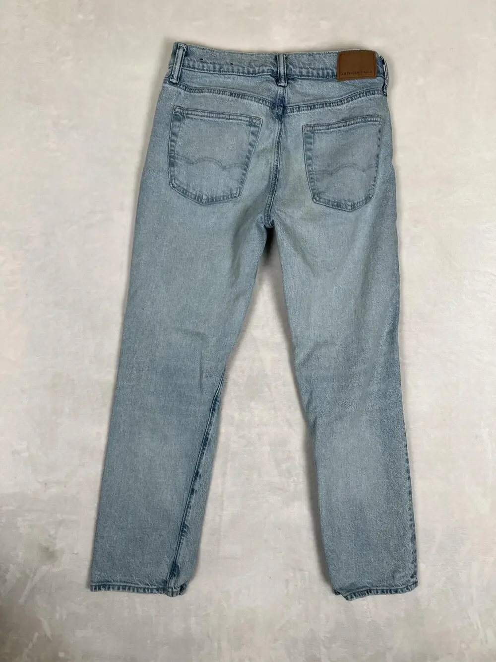American Eagle Jeans Mens 30x32 Blue Original Straight Light Wash Denim